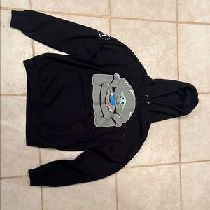 Barstool Sports Baby Yoda Black Graphic Hoodie